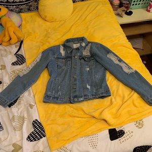 Ripped jean jacket